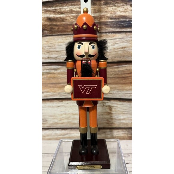 Nutcracker Wooden Virginia Tech 14" Tall By The Memory Company 2007 - Picture 1 of 14